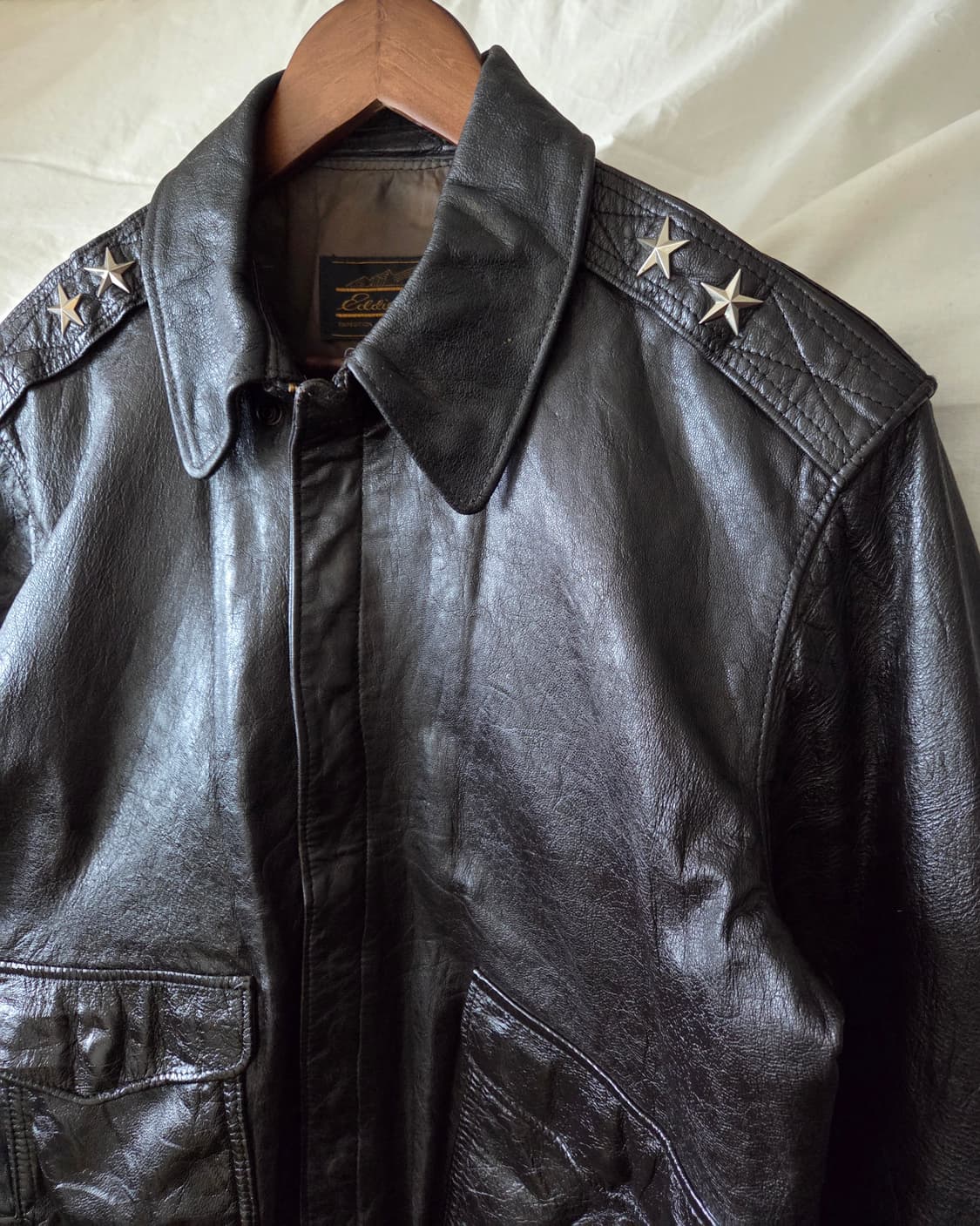 80s USA 빈티지 에디바우어 A2 레더 자켓 XL 상품이미지2