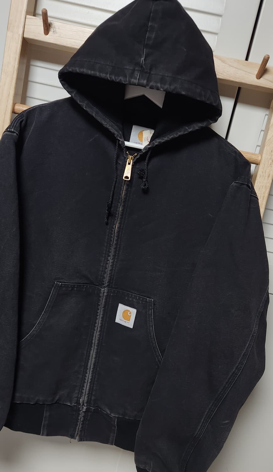 칼하트 JR105 블랙 엑티브 후드 자켓 상품이미지3