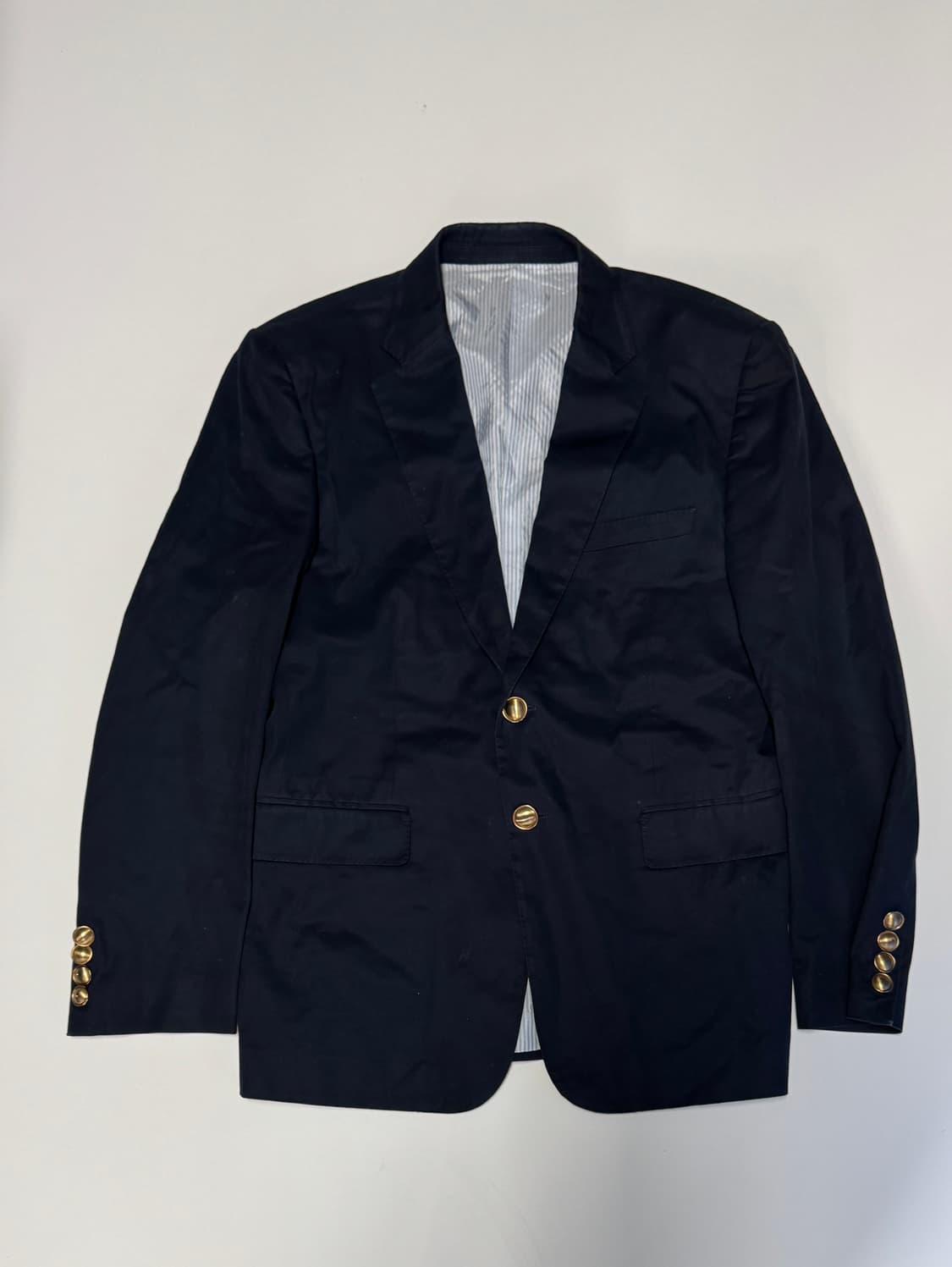 한섬 타임 Time 옴므 네이비 금장 코튼 정장 자켓 M 상품이미지1