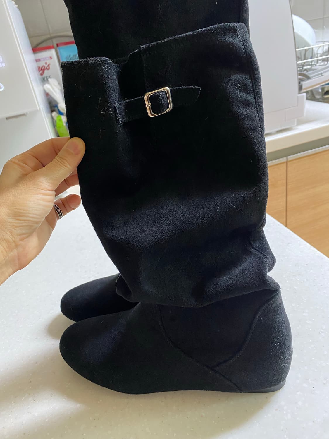 스웨이드 롱부츠 상품이미지5