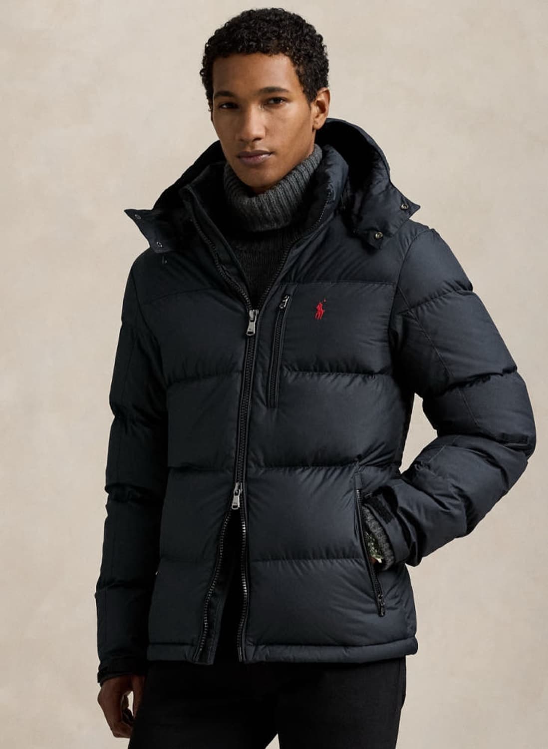 폴로 고햄 다운 패딩 블랙 M 구매합니다 상품이미지1