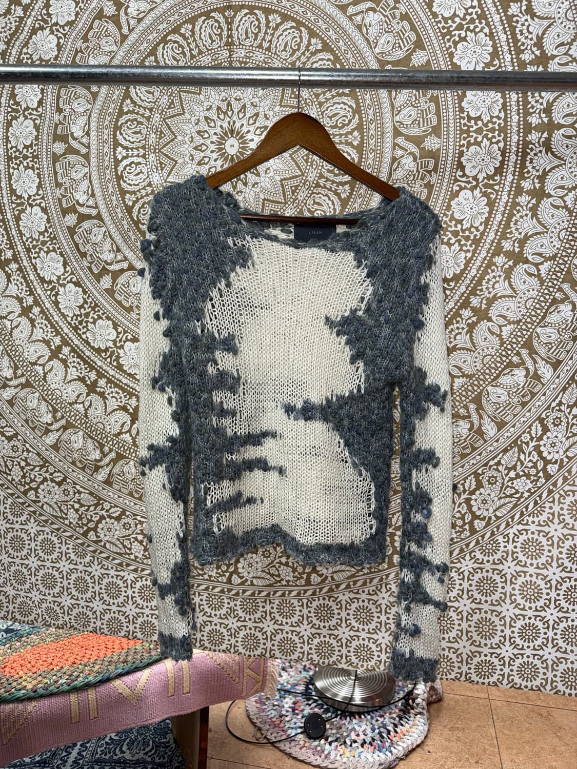 빈티지 여성 그물 니트  상품이미지2