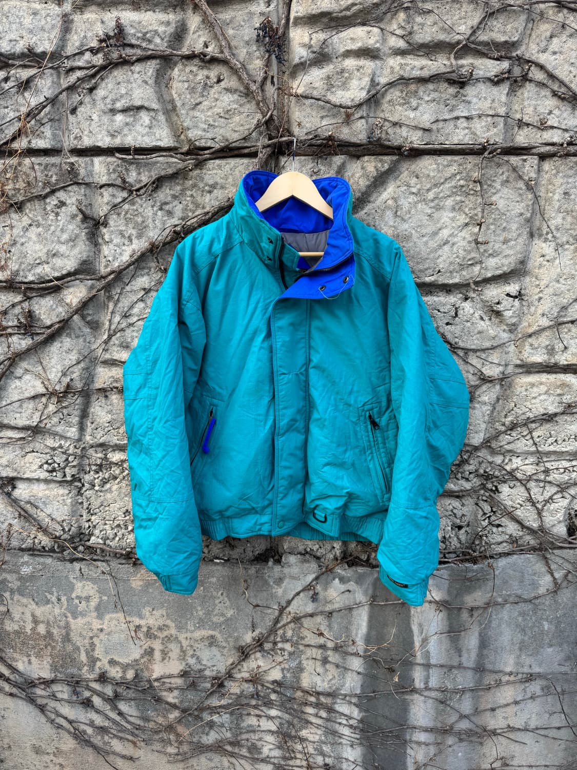 80~90s 에디바우어 빈티지 구스 다운 나일론 쉘 패딩 자켓 상품이미지1