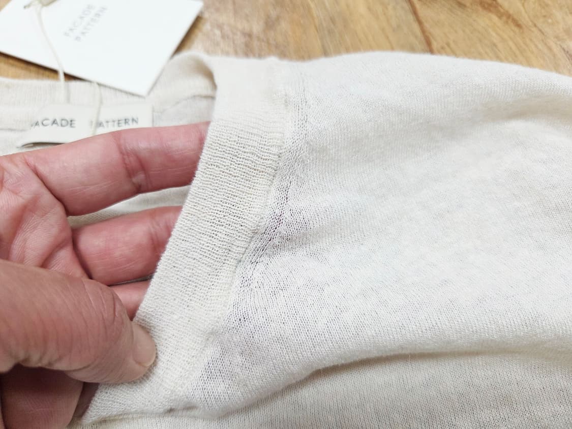 파사드패턴(FACADE PATTERN) 보이핏 린넨니트 프리사이즈 새상품 상품이미지8