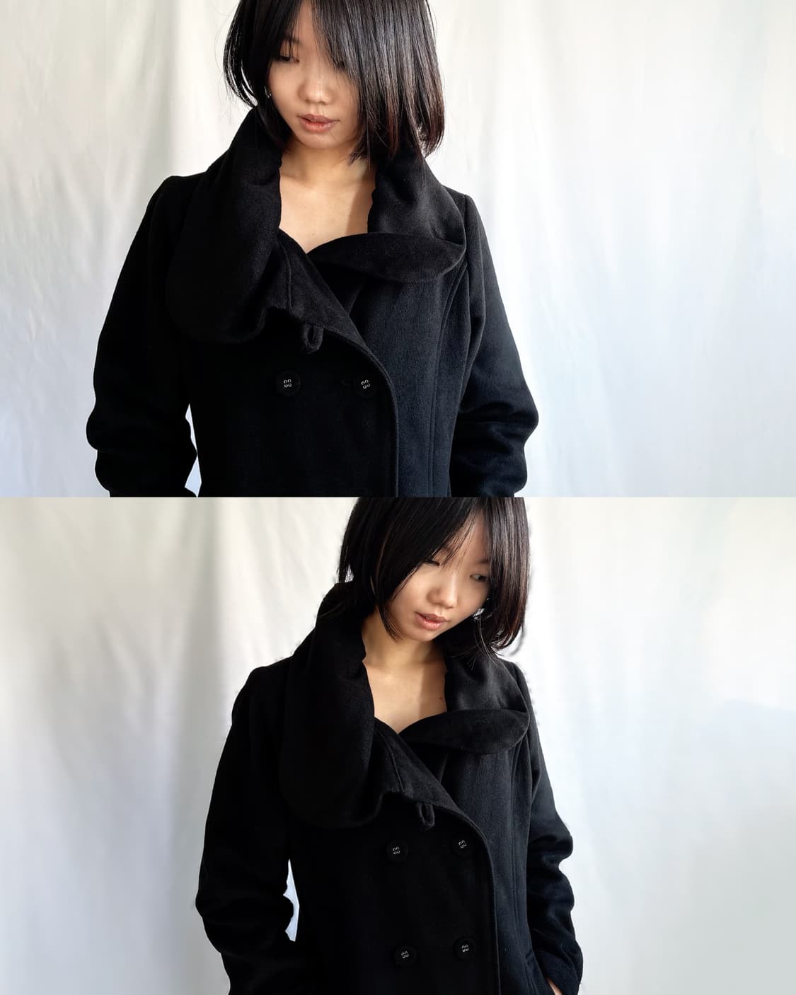 Tulip lined high-neck wool button coat 상품이미지5