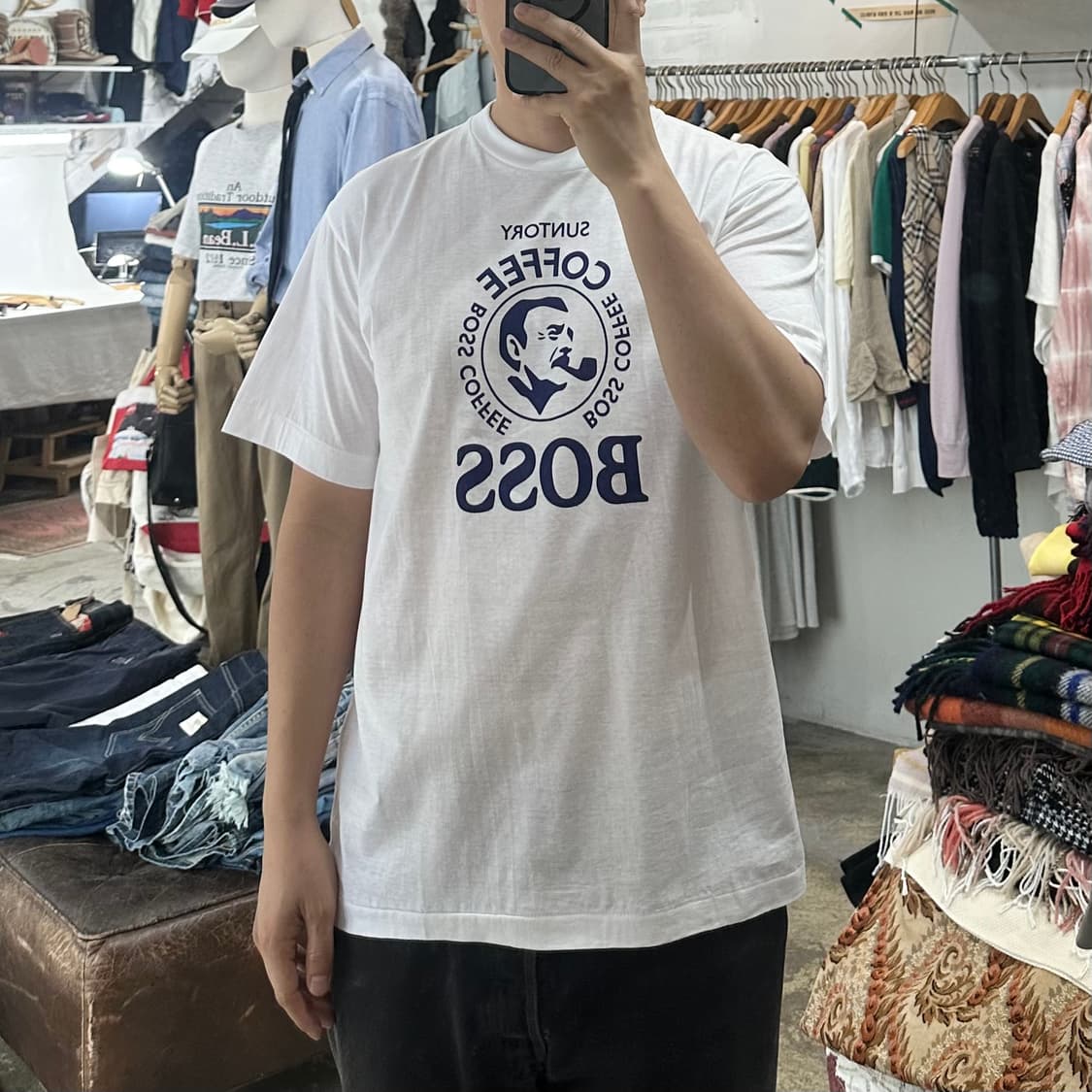 (착용컷) BOSS COFFEE 반팔 티셔츠 (남성용 100) 상품이미지3