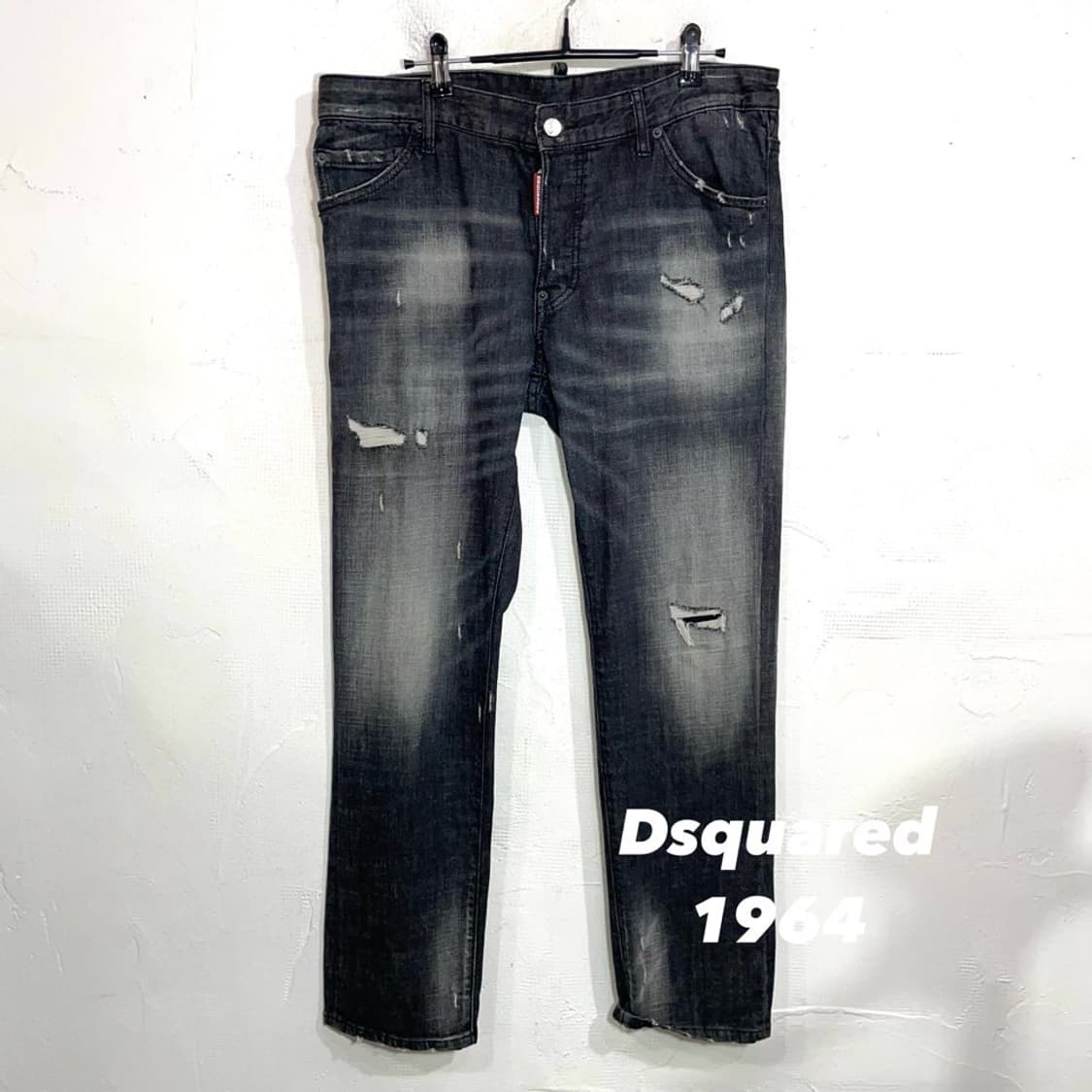 디스퀘어드 1964 블랙패치 흑청 데님팬츠 상품이미지1