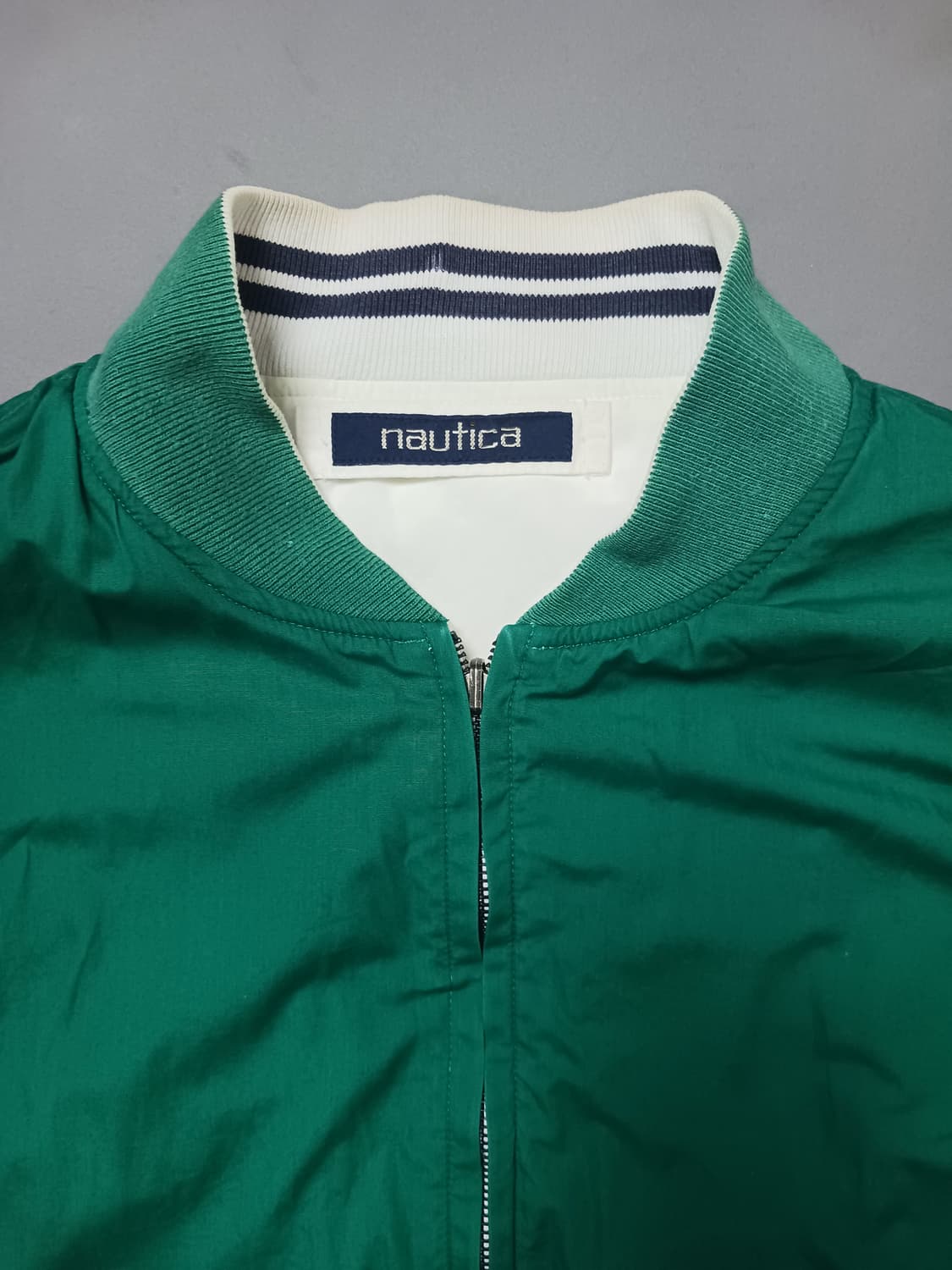 [XL] 노티카 재팬 90S 리버시블 봄버 자켓 그린/화이트 상품이미지6