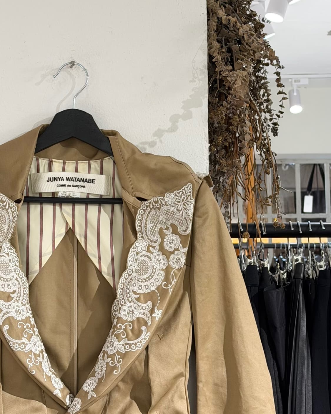 준야 와타나베 베이지 07ss 자수 캔버스 블레이저  상품이미지3