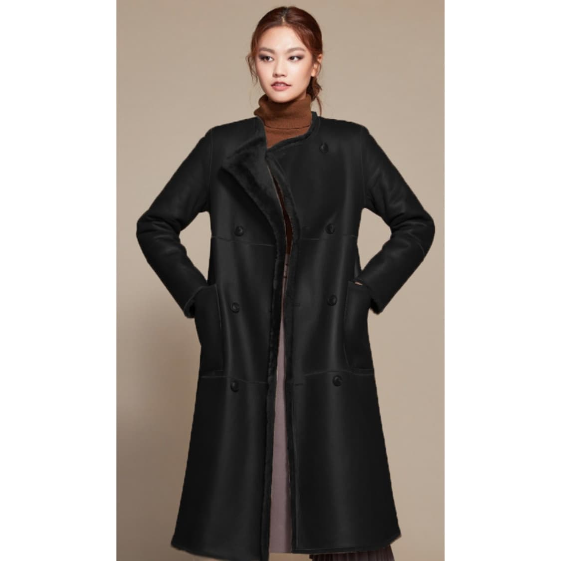 로보 ROBO 리버시블 무스탕코트 상품이미지1