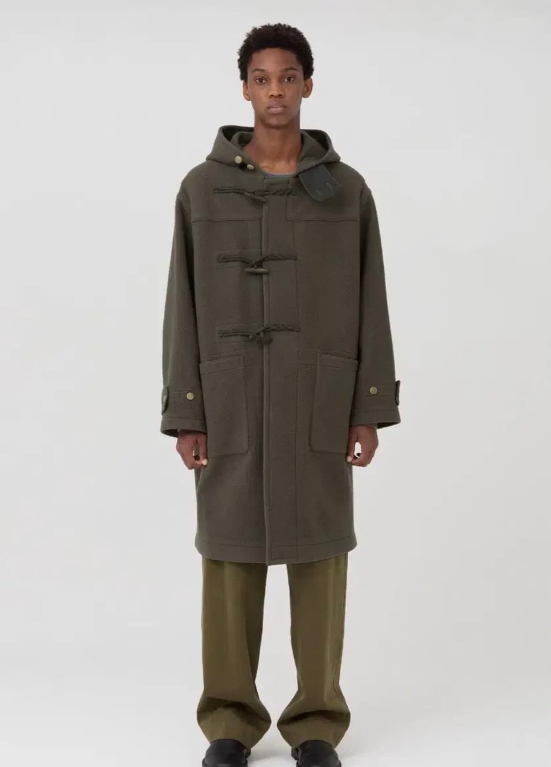 브라운야드 24fw 더플코트 올리브 그레이 / 3 사이즈 상품이미지1