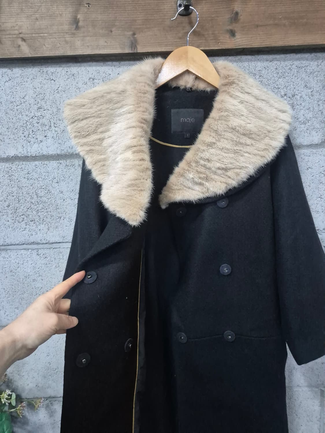 마쥬 밍크카라 울코트  상품이미지4