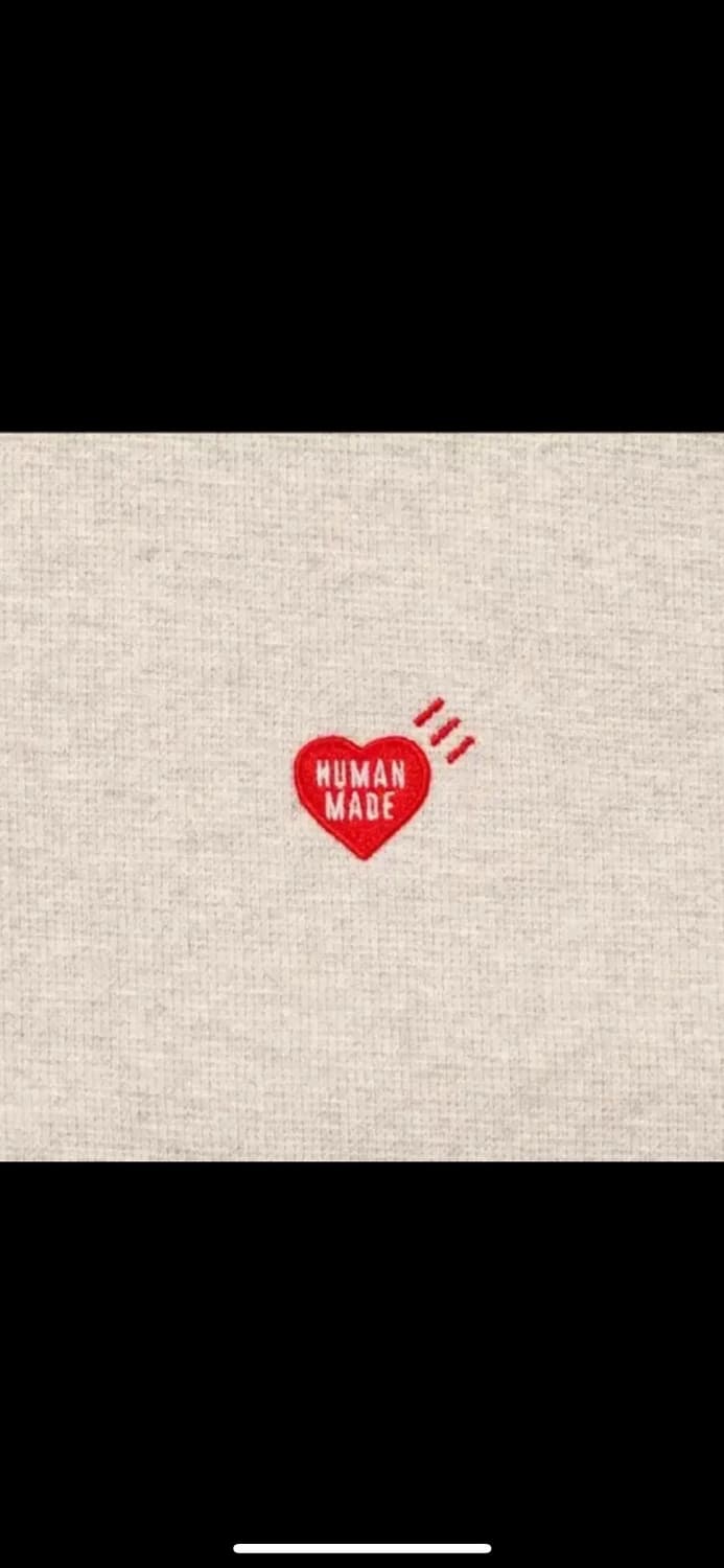 [새상품] 휴먼 메이드 래글런 롱슬리브 티셔츠 화이트 판매 상품이미지3