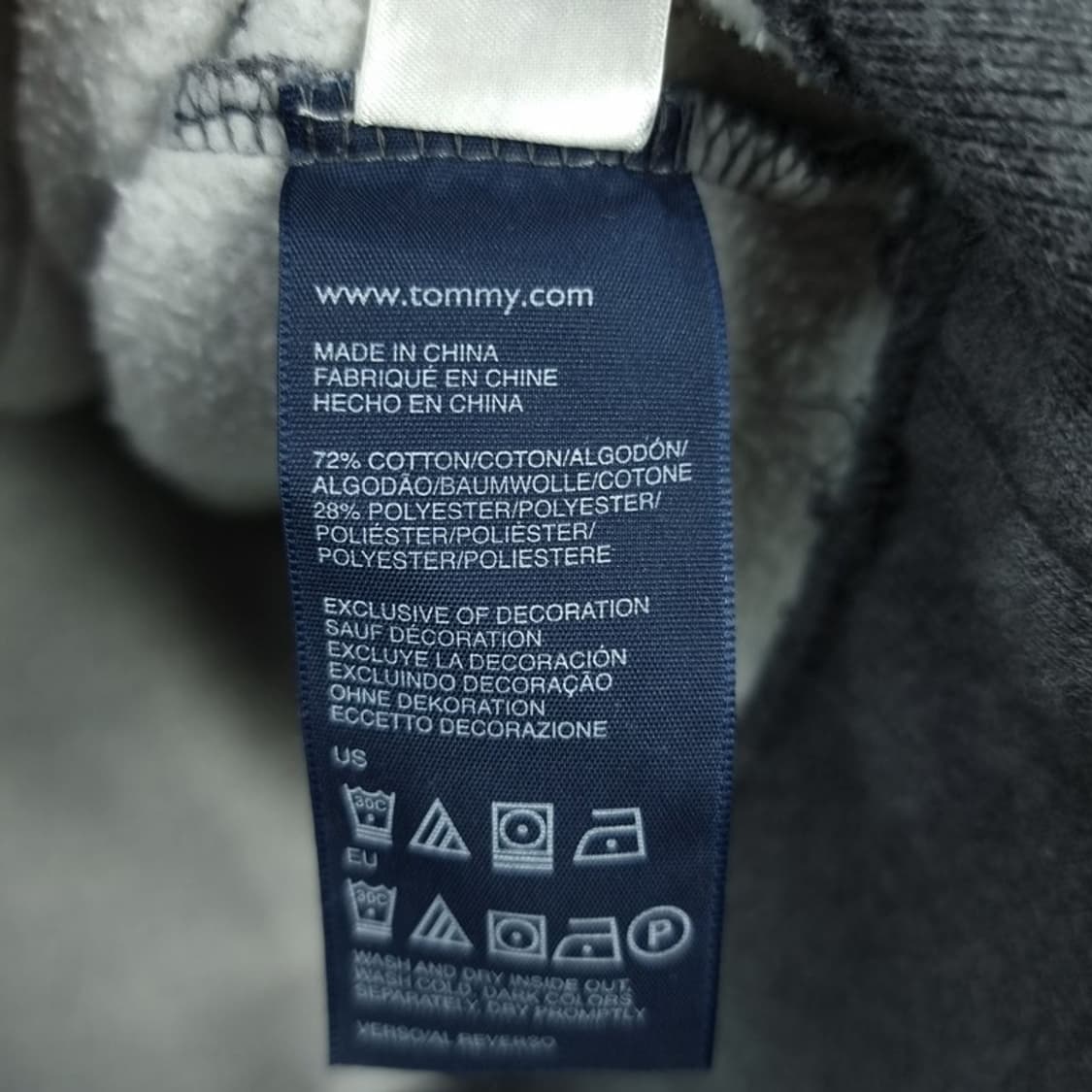 [타미힐피거] 하프집업 반집업 맨투맨 챠콜 M19923 상품이미지9