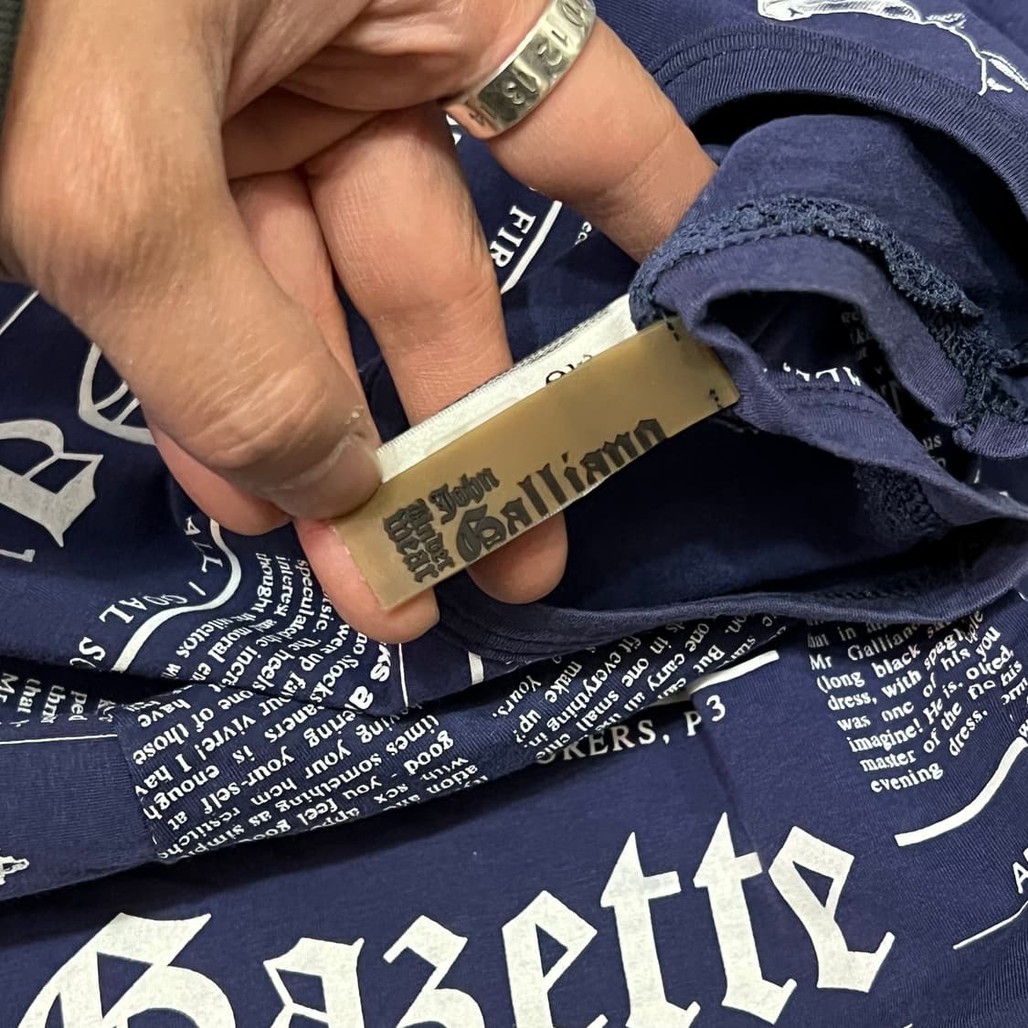  존갈리아노 레터링 티셔츠 y15204 상품이미지5