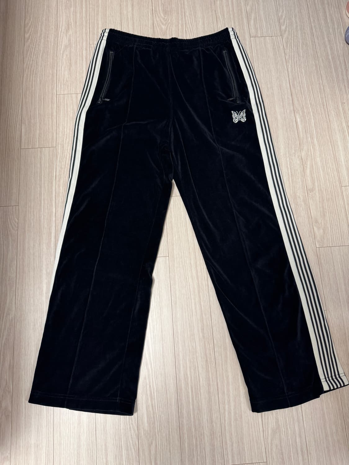 니들스 LHP 벨루어 트랙 팬츠 바지 화이트블랙 M 상품이미지1