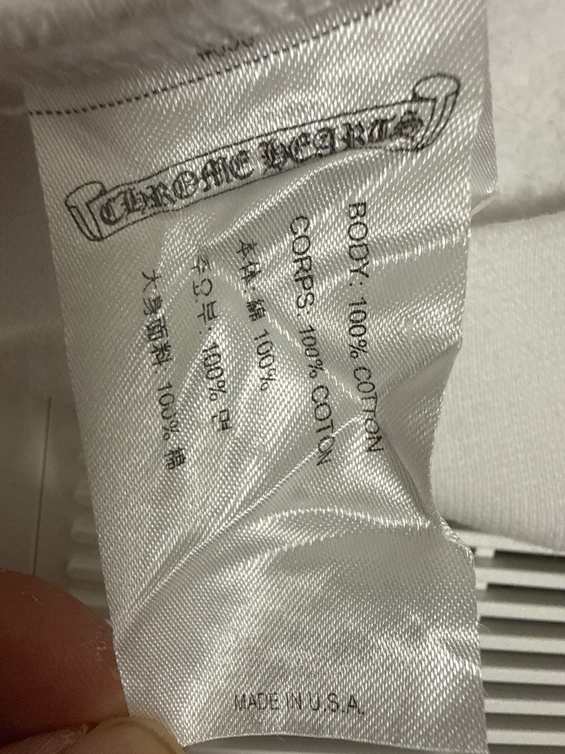 (M)  크롬하츠 넥 로고 크루넥 스웨트셔츠화이트 상품이미지4