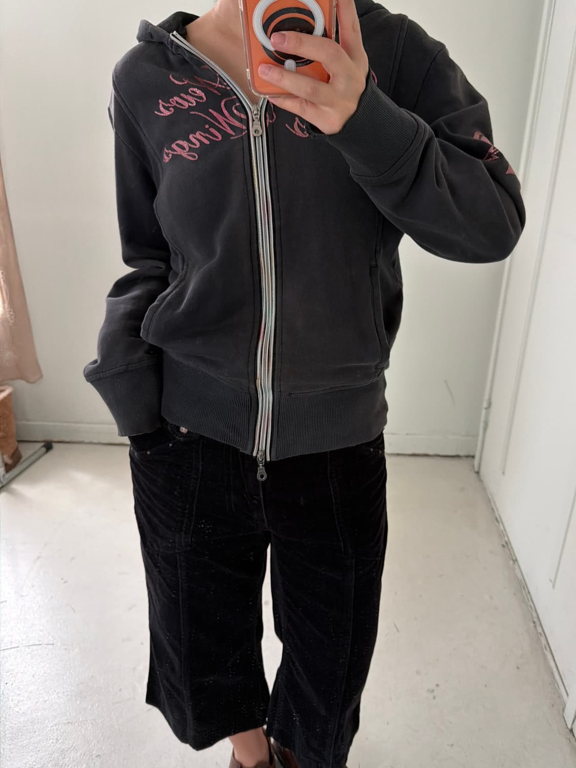 일본빈티지 Y2K 빈티지 크롭 와이드 팬츠 상품이미지2