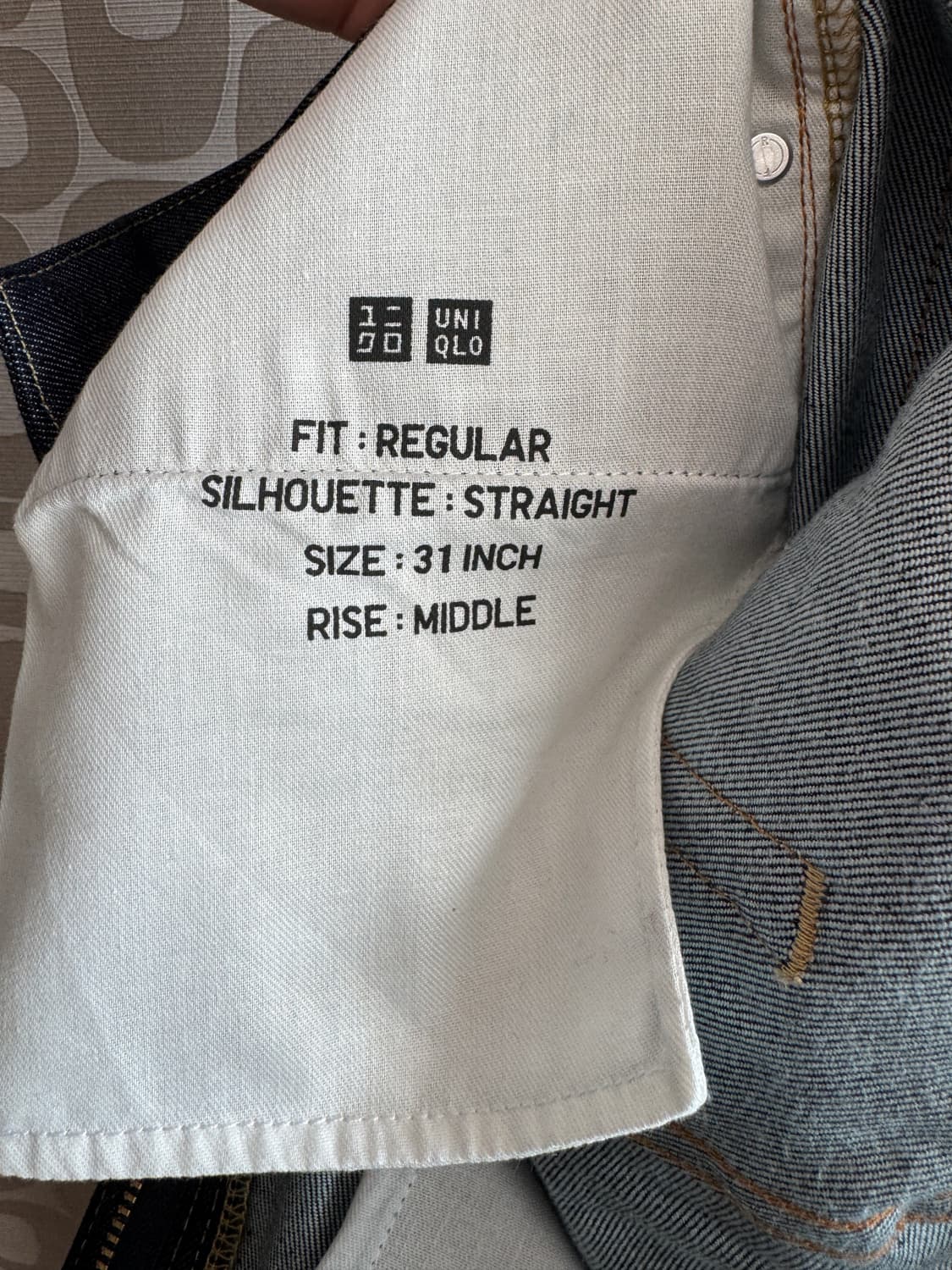 UNIQLO 유니클로 레귤러핏 셀비지 데님 청바지 31 상품이미지9