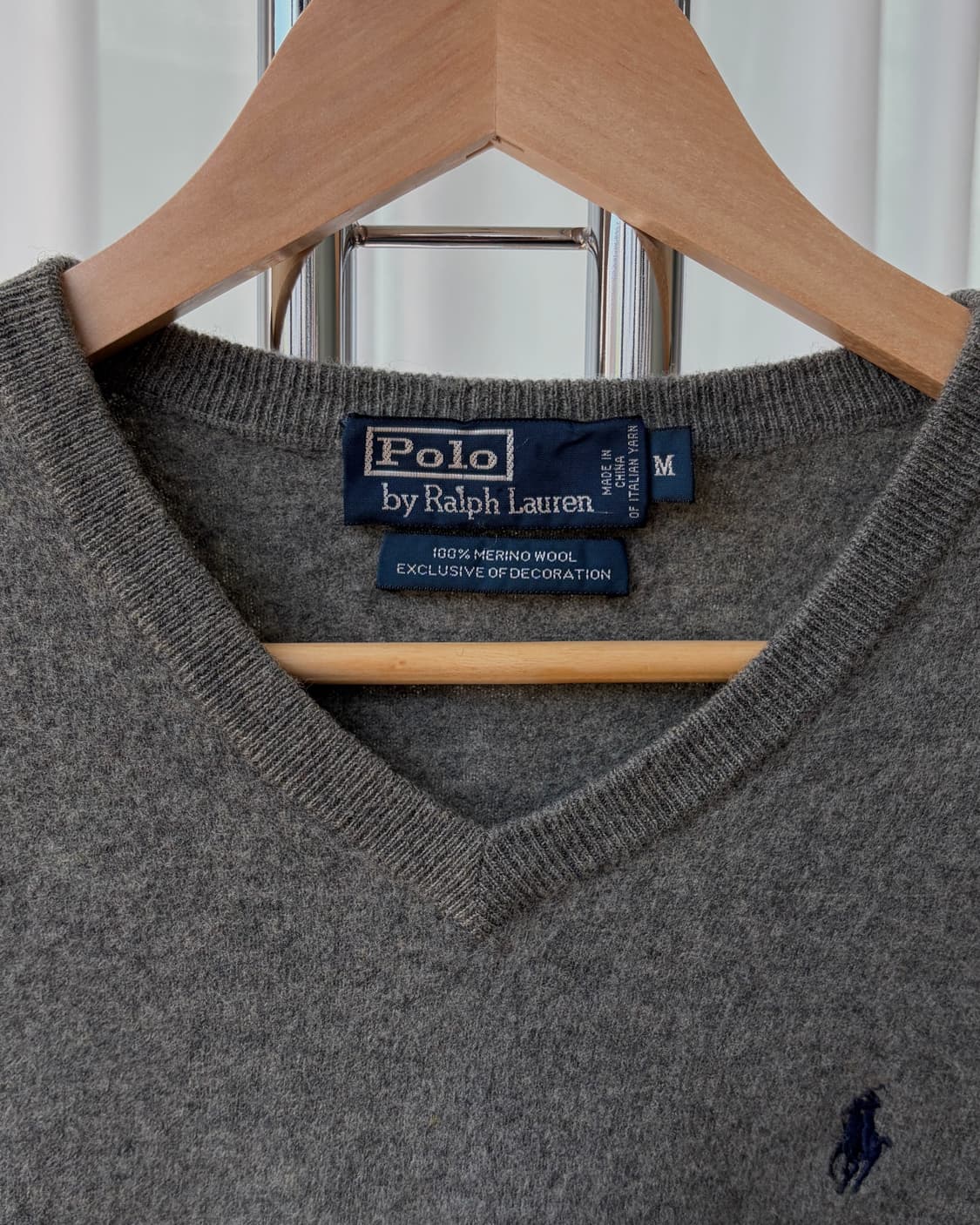 [S-M]폴로 랄프로렌 메리노울 여성 브이넥 니트 상품이미지6