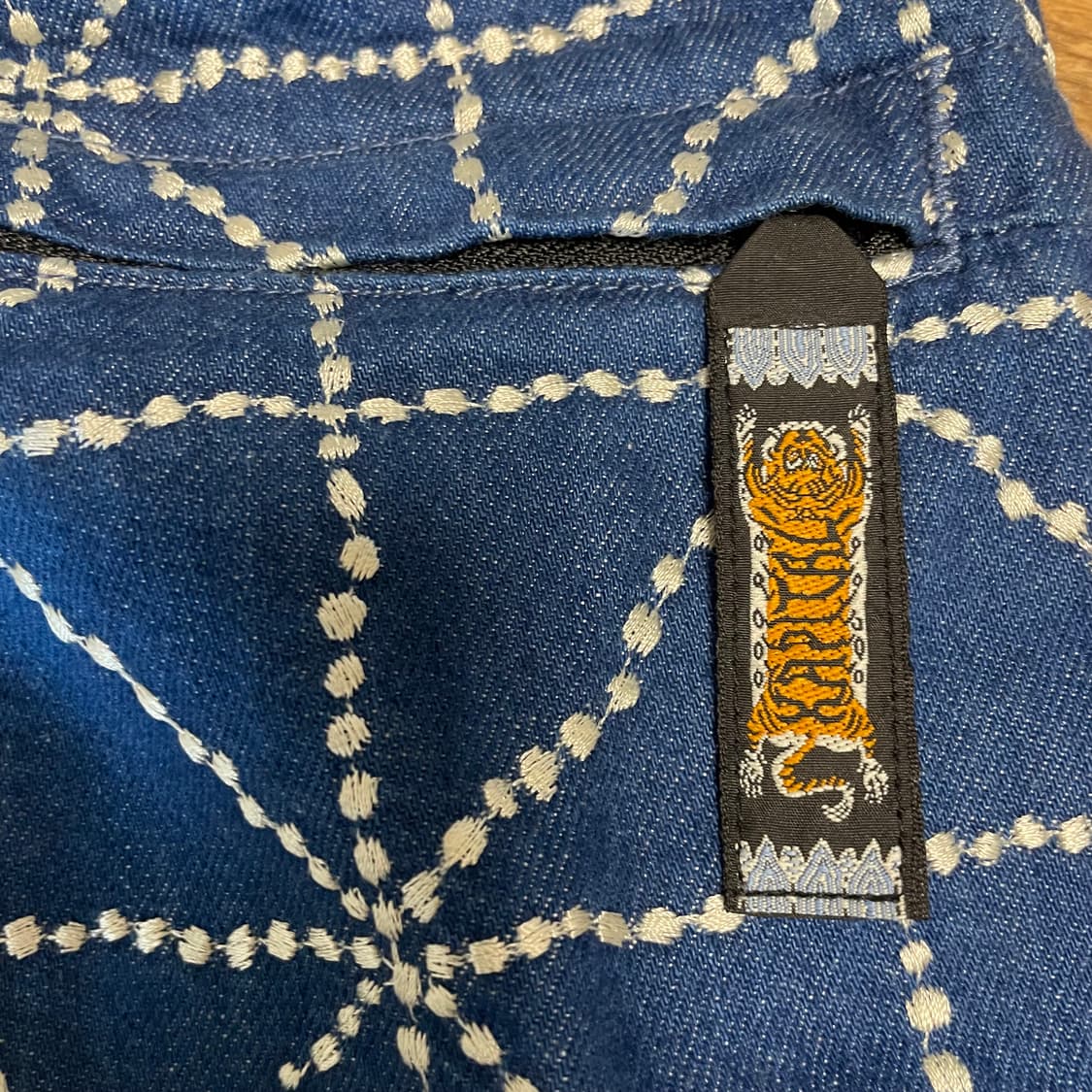 캐피탈 8온즈 데님 포크 도조 자수 이지 팬츠 인디고 1 size 상품이미지6