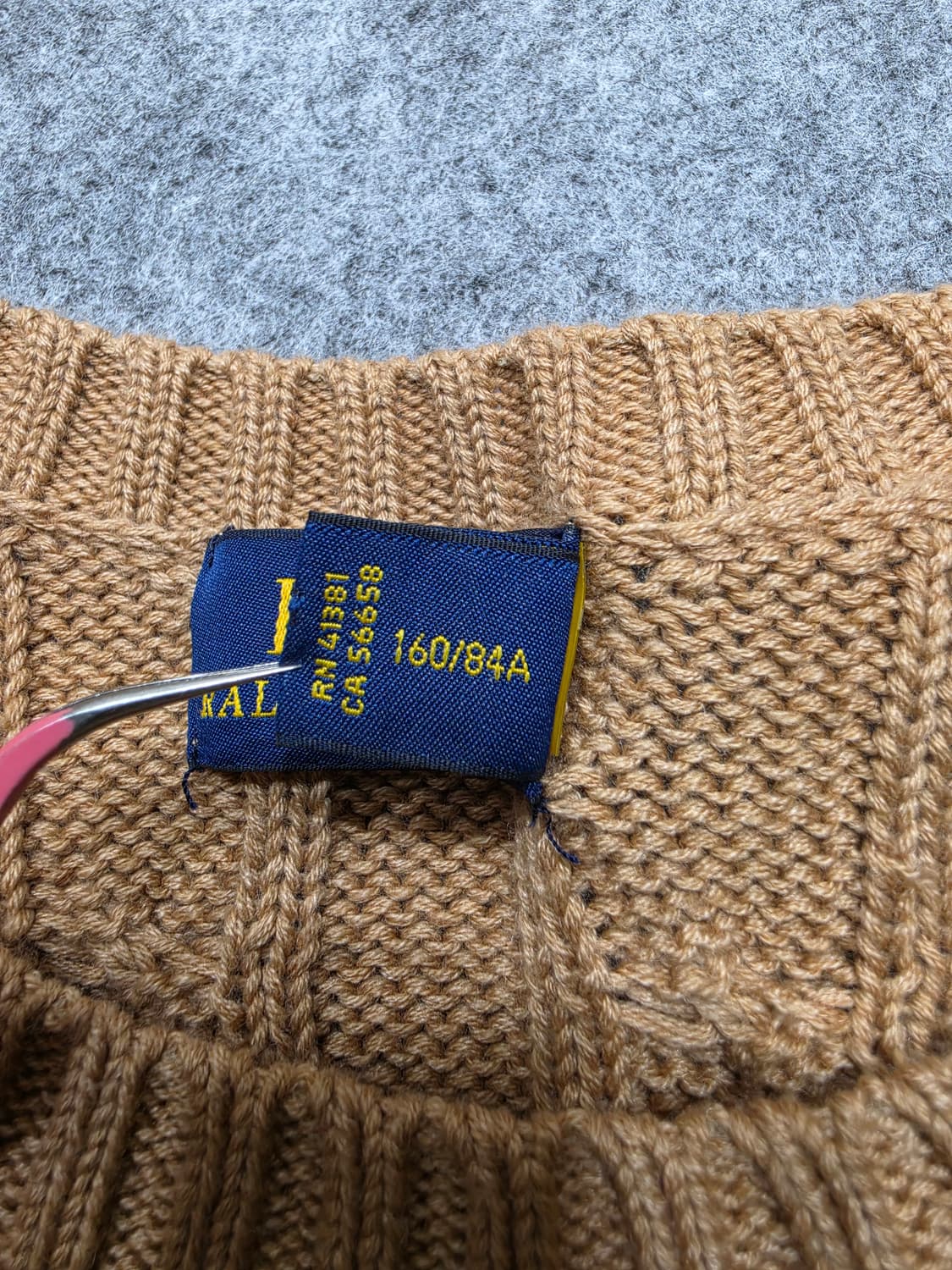 폴로 랄프로렌 꾀배기 케이블 라운드넥 반팔 니트 여성 S 상품이미지6