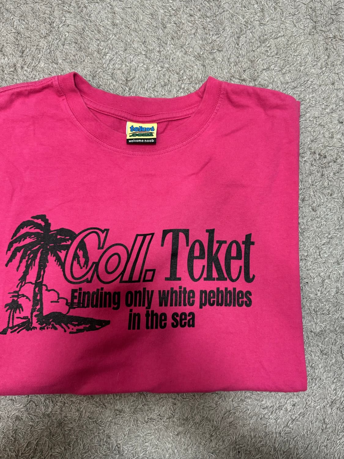 테켓 핑크 오버 티셔츠 상품이미지1