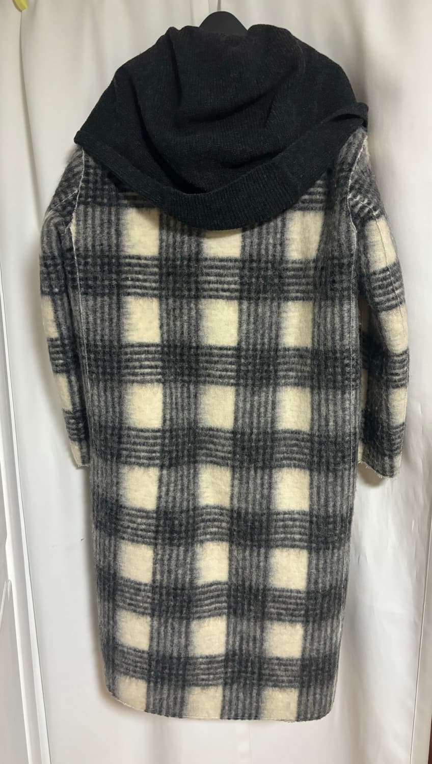 나이스클랍 NICE CLAUP 체크 롱 코트 상품이미지3