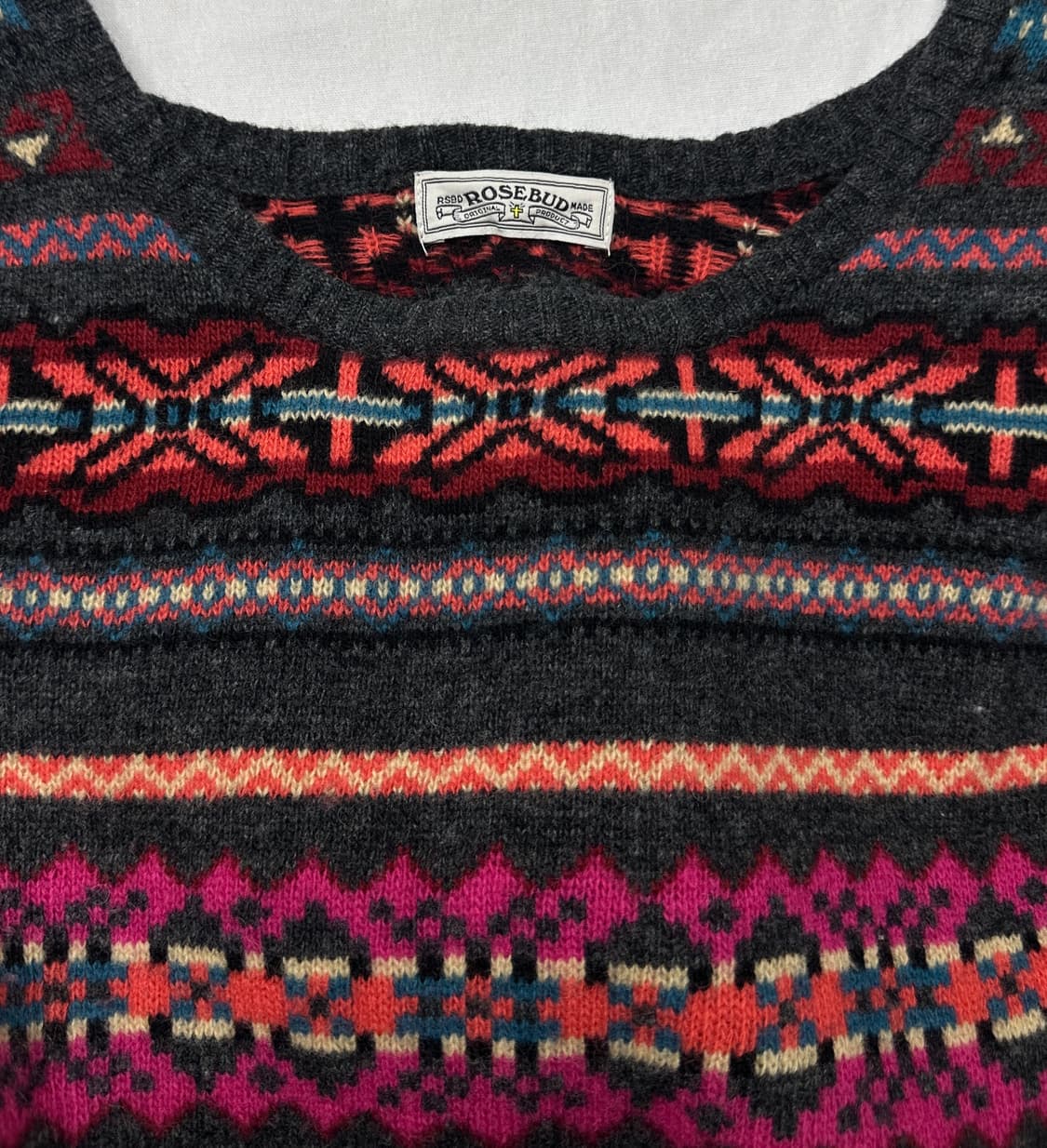 rose bud 패턴 니트 (wool100%) 상품이미지3