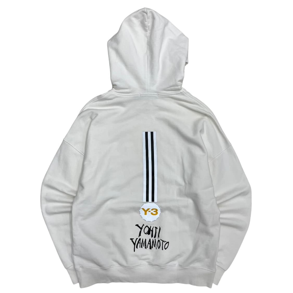 Y-3 요지야마모토 화이트 후드티 XXL 상품이미지3