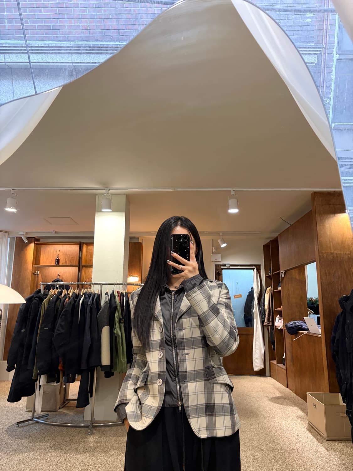 미우미우 플래드 레이어드 자켓 상품이미지2