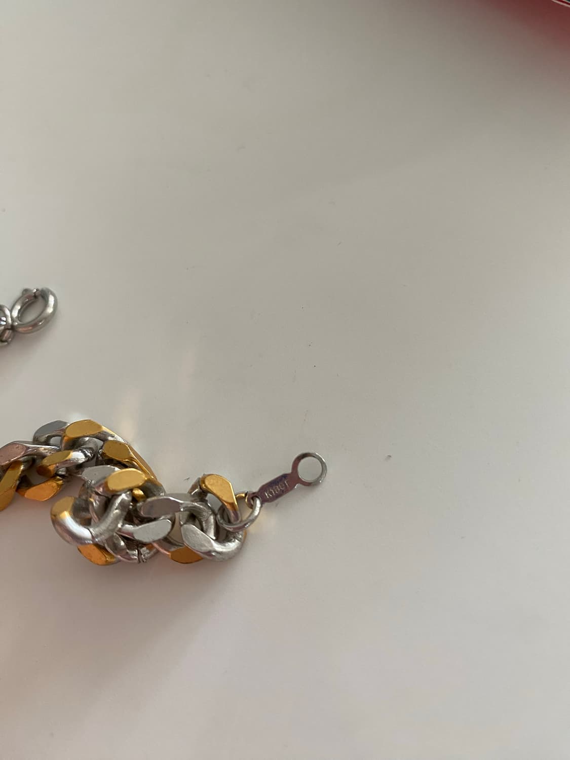 18k금도금 콤비 체인 팔찌 빈티지 상품이미지4