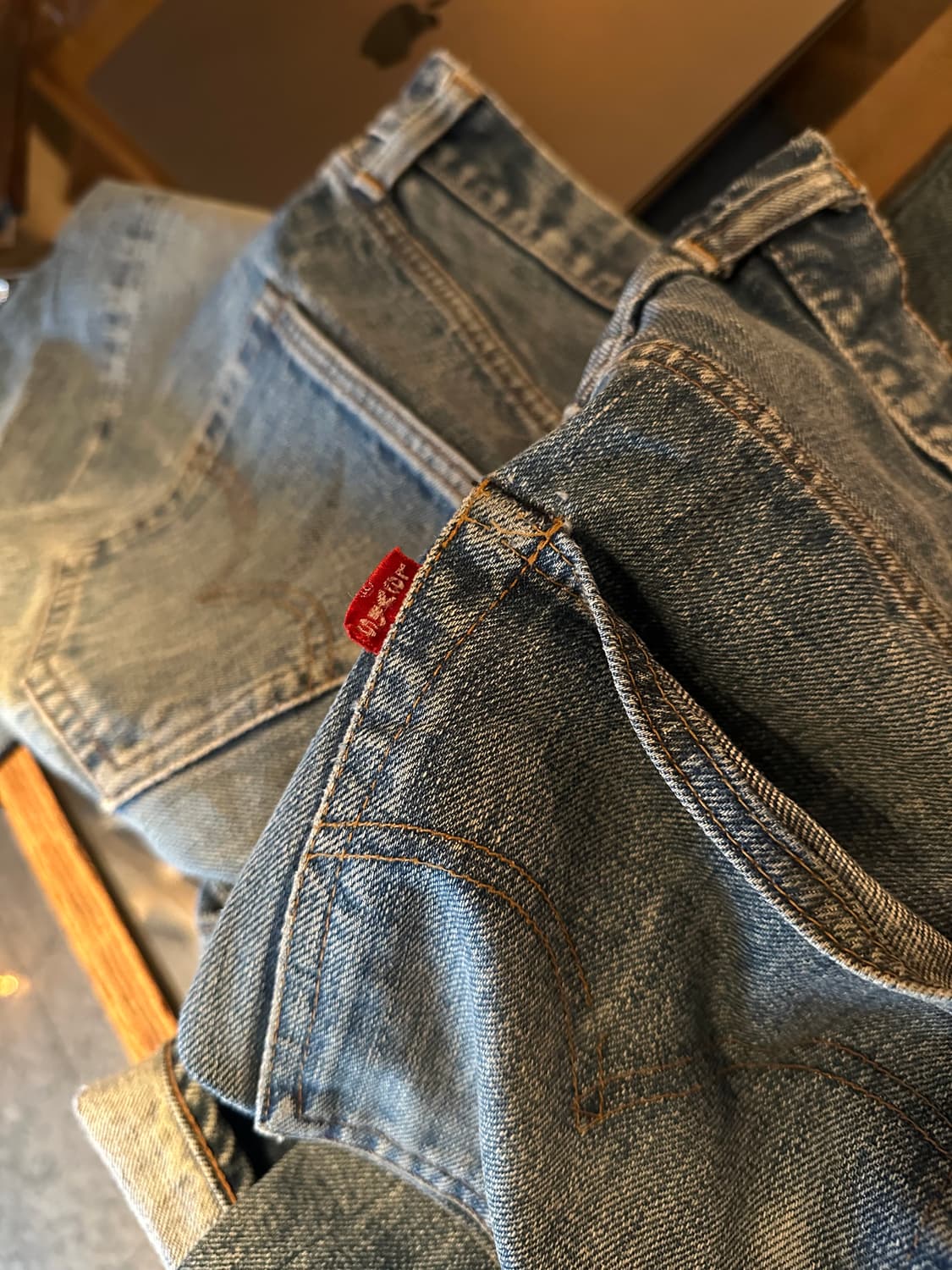70s USA 빈티지 리바이스501 66전기 셀비지 데님 팬츠 상품이미지5