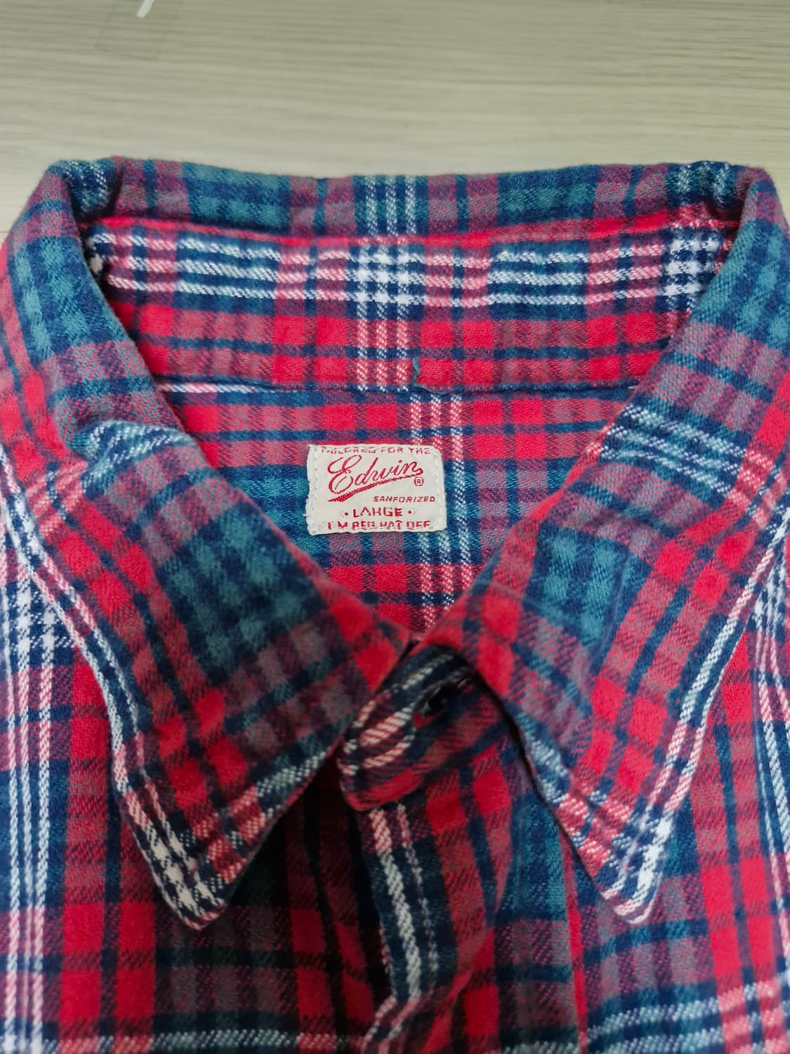 [ L] 에드윈 재팬 헤비 플란넬 웨스턴 체크셔츠 상품이미지2