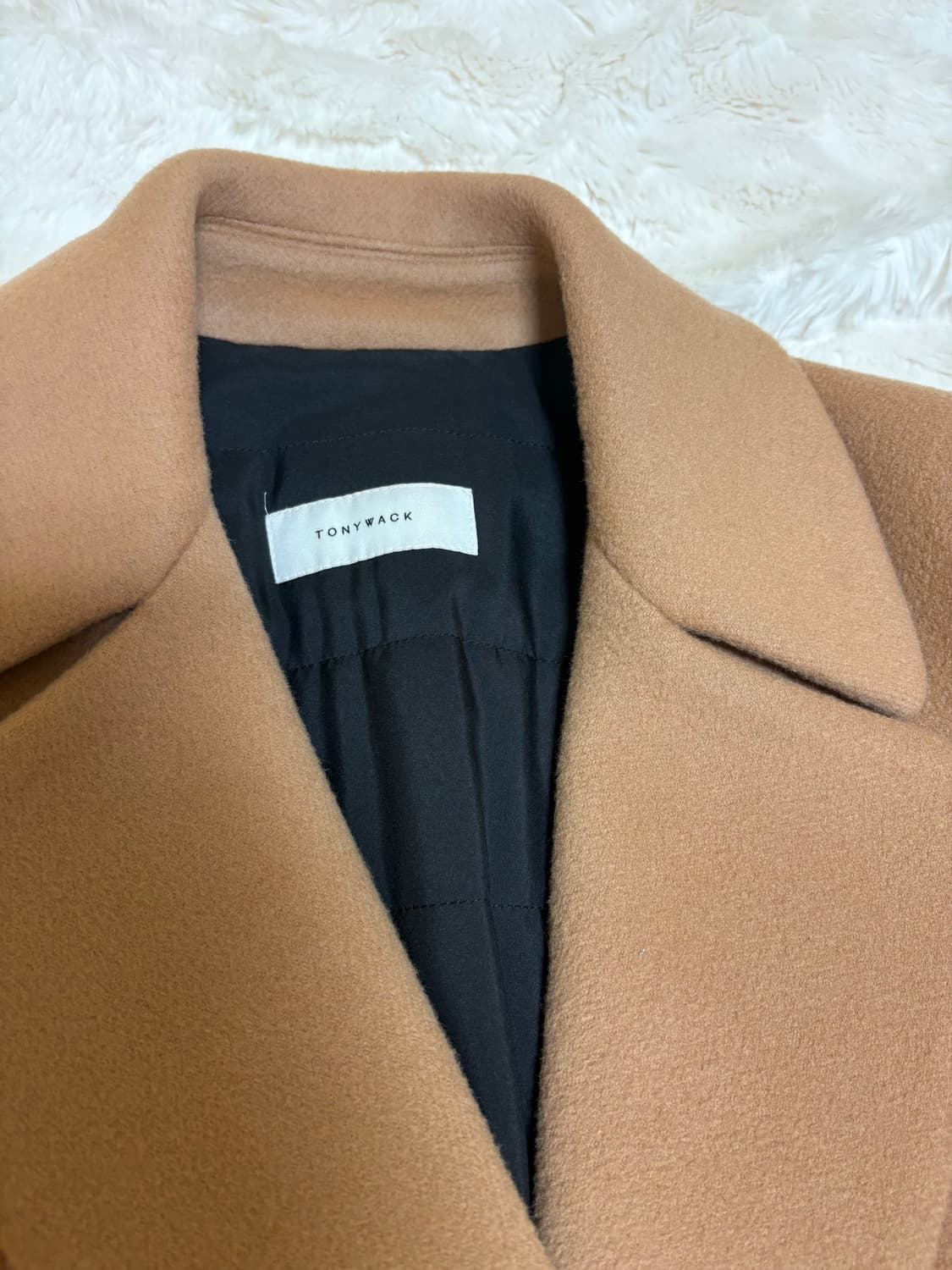 토니웩 더블 브레스티드 울 코트 카멜 / L 상품이미지2