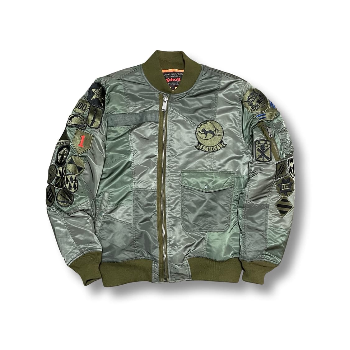 [XL] 쇼트 밀리터리 패치 봄버 자켓 ma1 상품이미지1