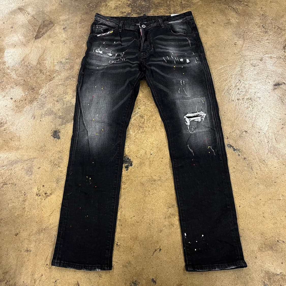 [정품/50] 디스퀘어드2 블랙 페인트 데님 b10 상품이미지2