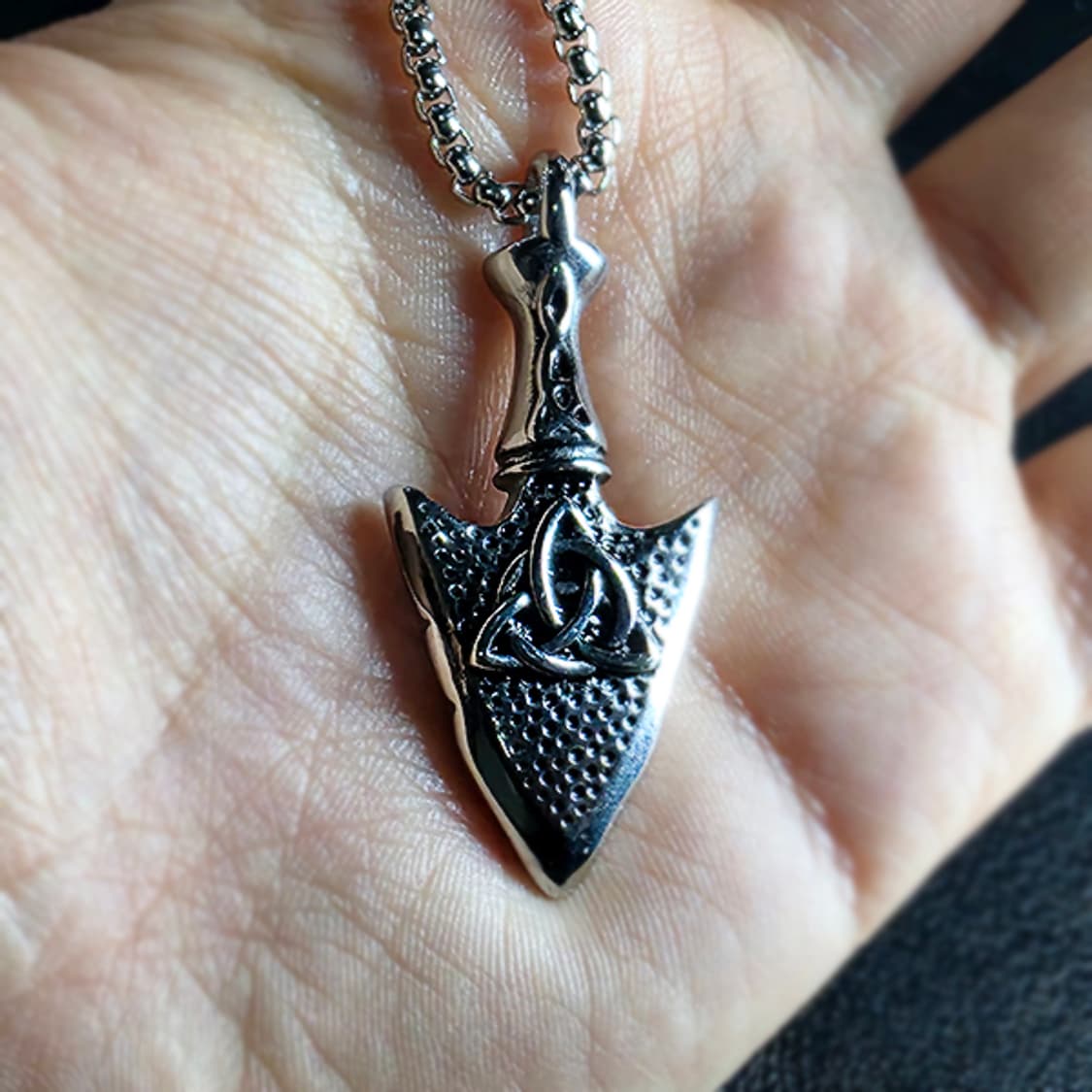 Kharu 티타늄 펜던트 빈티지 엔틱 고대 트리케트라 남자 목걸이 상품이미지7