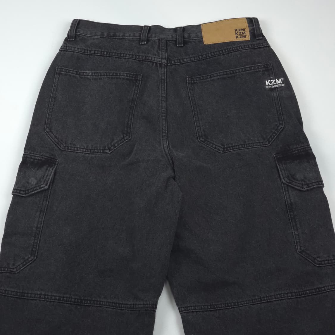 [L] KZM 와이드핏 더블니 데님팬츠 상품이미지7