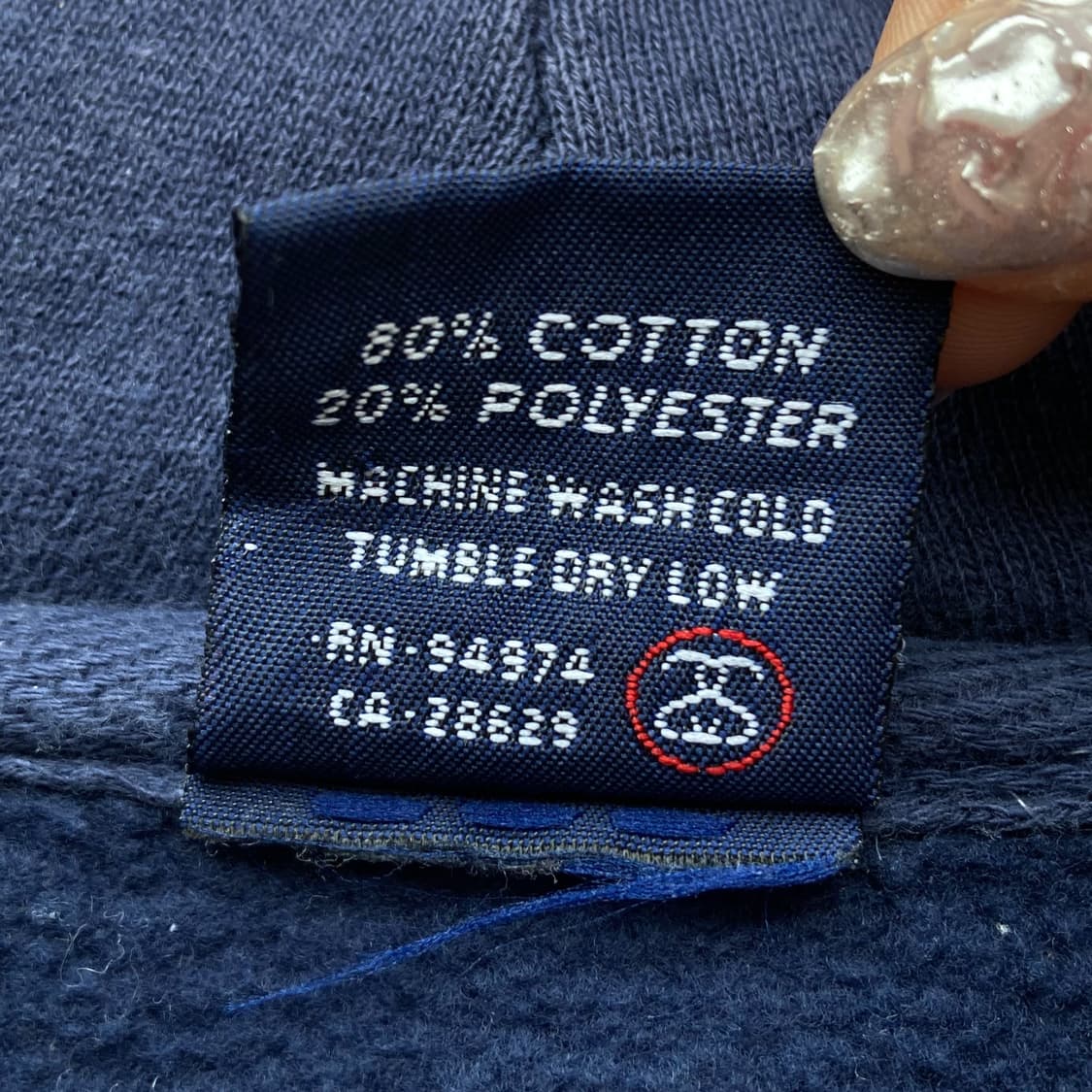 스투시 90s No.4 오버사이즈 네이비 스웻 후드티 상품이미지8