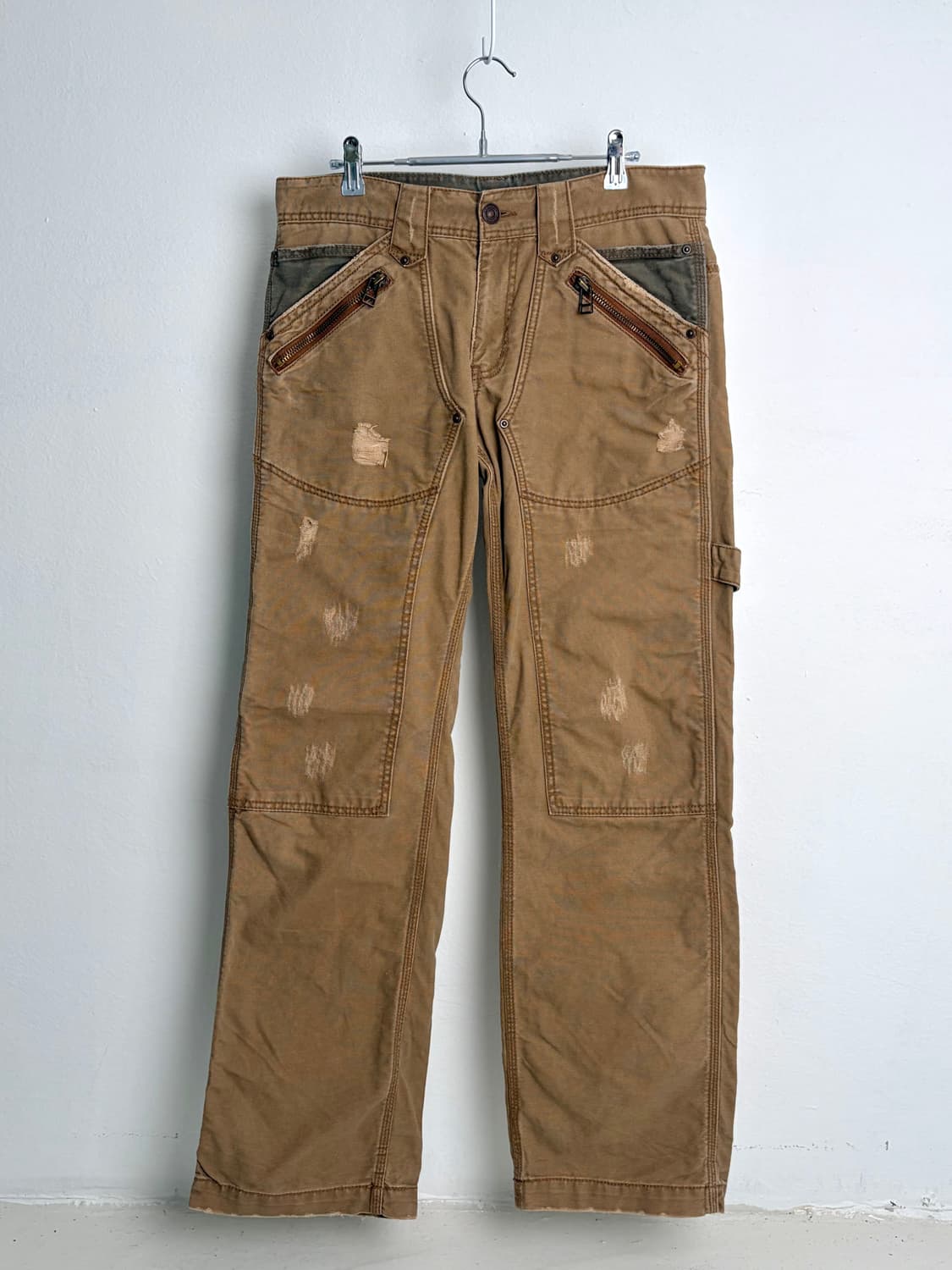 JPN 빈티지 디스트레드 더블니 팬츠 상품이미지1