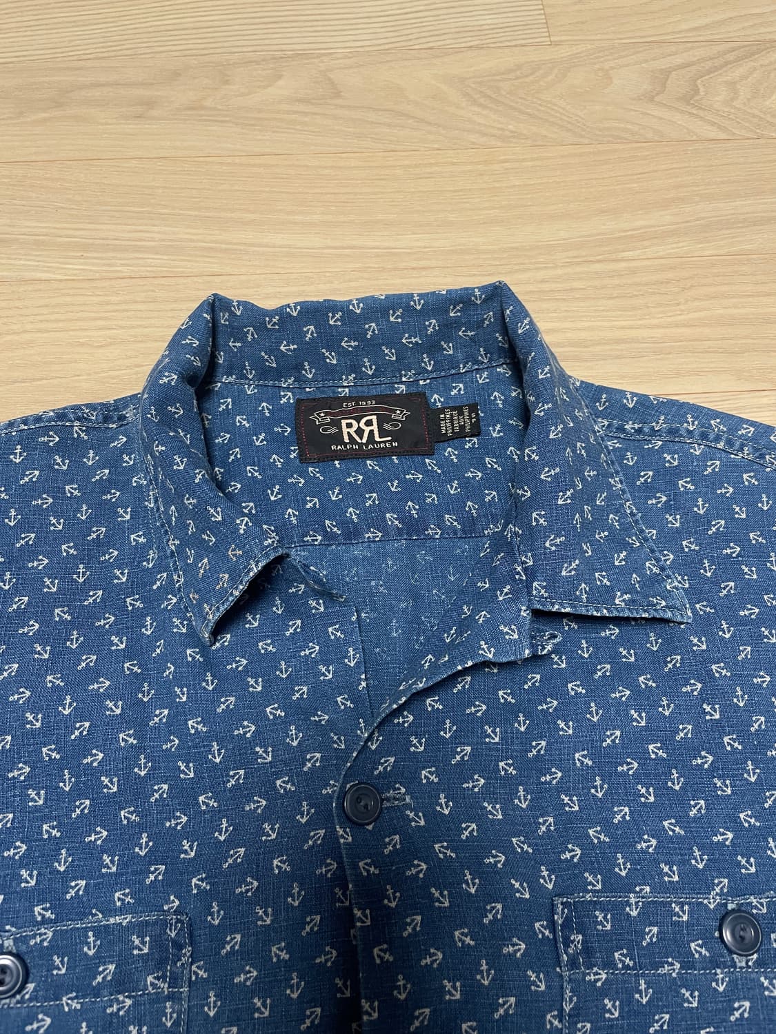 rrl 오픈 카라 린넨 반팔 셔츠 팝니다 상품이미지3