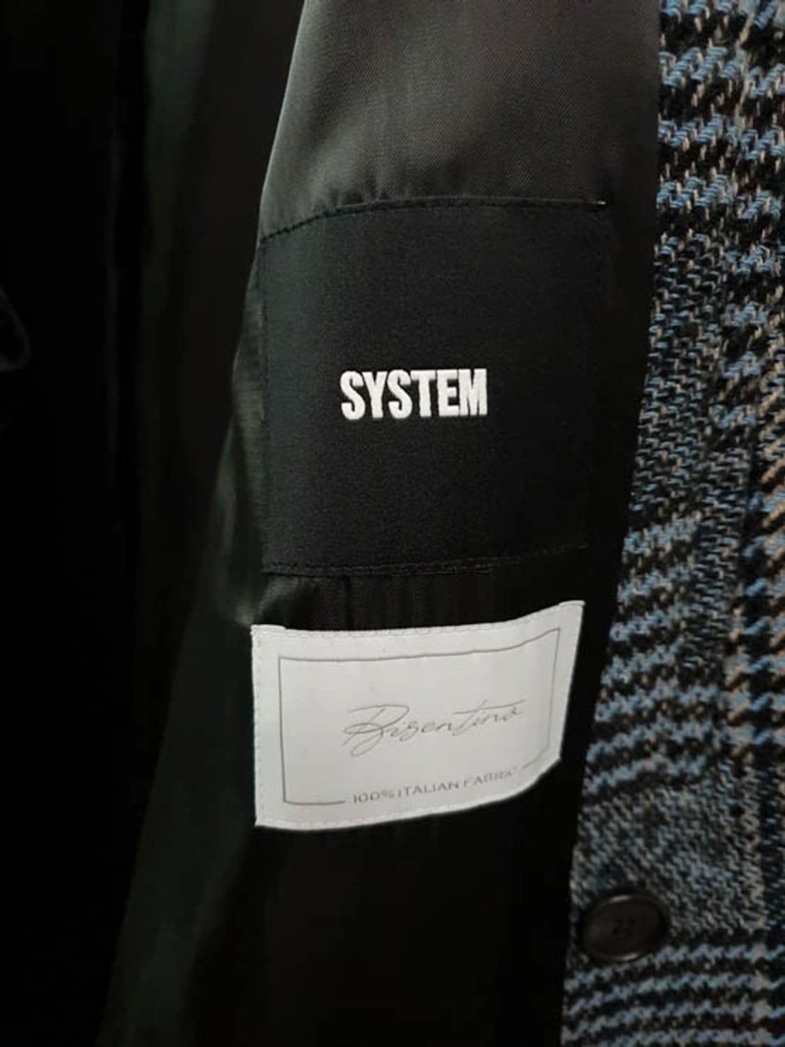 시스템옴므 남성 오버핏 체크 롱코트 105-110 상품이미지7