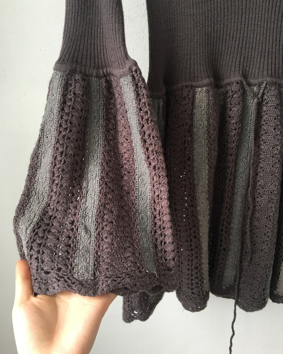 Crochet knitted point knit top 상품이미지4