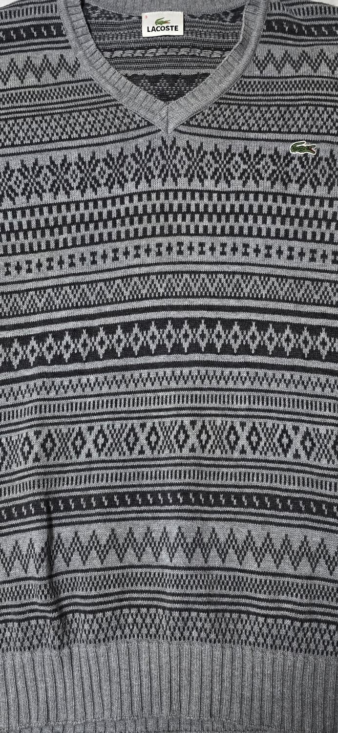 라코스테 패턴 V넥 스웨터 95 상품이미지4