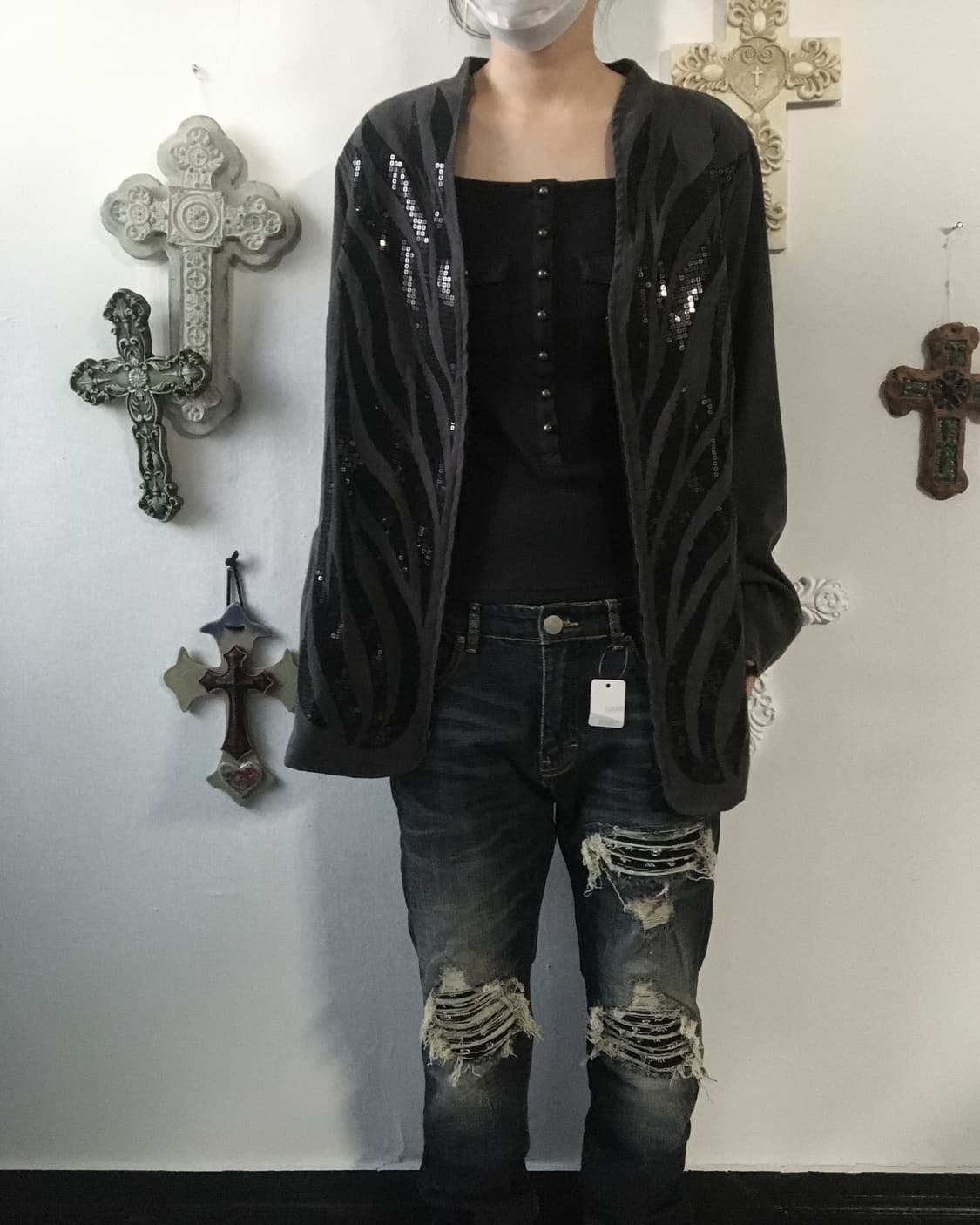 Tribal pattern point zip up 상품이미지5