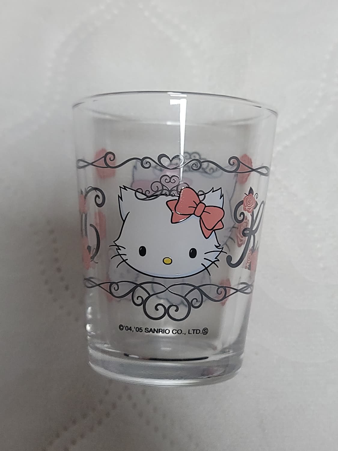 산리오 2005 챠미키티 장미 유리컵 슈가 고전키티 빈티지 챠미 상품이미지2