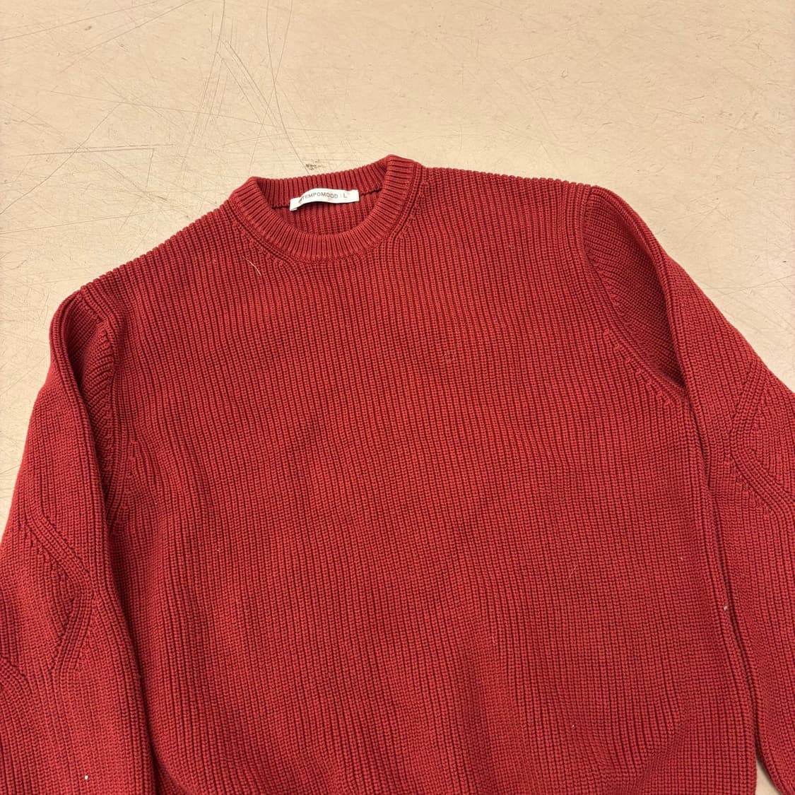 인템포무드 버건디 니트 상품이미지2