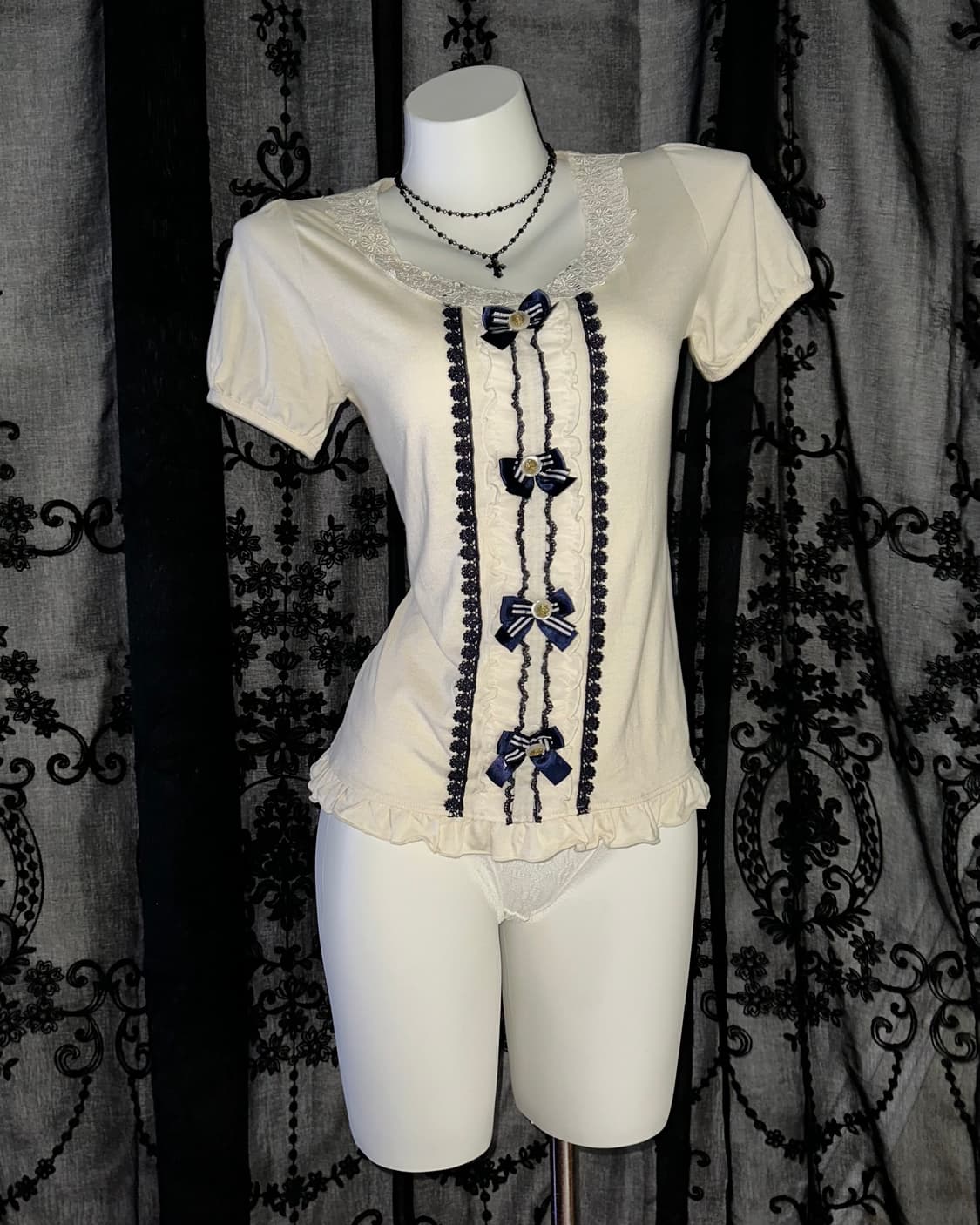 Gothic Ribbon Short Sleeve 상품이미지1