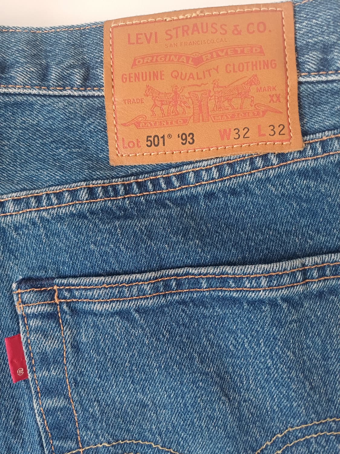 [W32] 리바이스 프리미엄 501 93 스트레이트 (중청) 상품이미지3